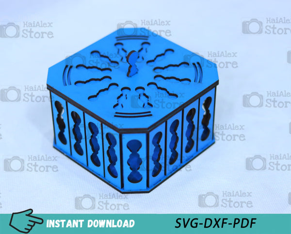 Wood Small Gift Box MDF 3mm Laser Cut Files