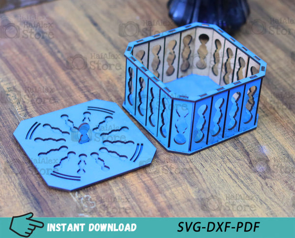 Wood Small Gift Box MDF 3mm Laser Cut Files