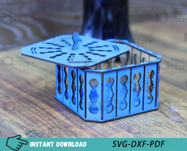 Wood Small Gift Box MDF 3mm Laser Cut Files