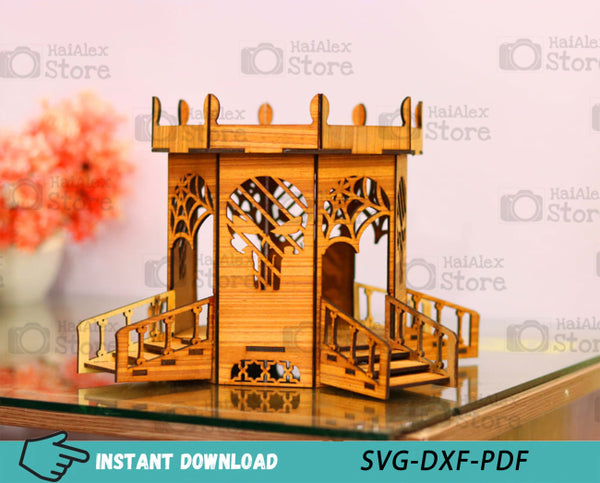 Wooden Bandstand Miniature Dollhouse MDF 3mm Laser Cut Files