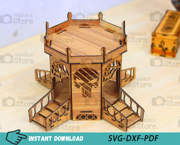 Wooden Bandstand Miniature Dollhouse MDF 3mm Laser Cut Files