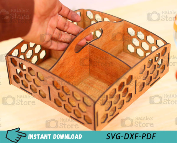 Wooden Compartment Tray MDF 3mm Laser Cut Files