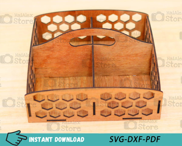 Wooden Compartment Tray MDF 3mm Laser Cut Files