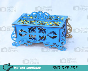 Wooden Jewellery Box MDF 3mm Laser Cut Files