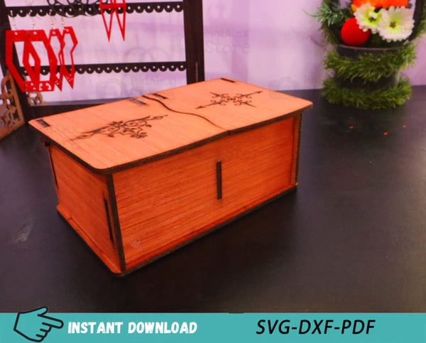 Wooden Jewelry Box 4mm Laser Cut Files