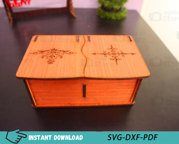 Wooden Jewelry Box 4mm Laser Cut Files