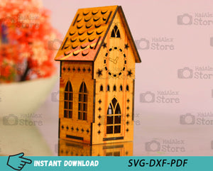Wooden Miniature House MDF 3mm Laser Cut Files