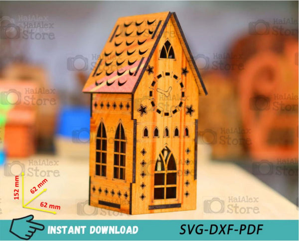 Wooden Miniature House MDF 3mm Laser Cut Files