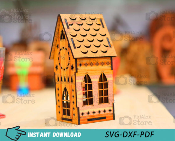 Wooden Miniature House MDF 3mm Laser Cut Files