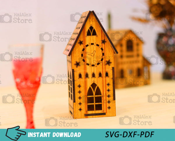 Wooden Miniature House MDF 3mm Laser Cut Files