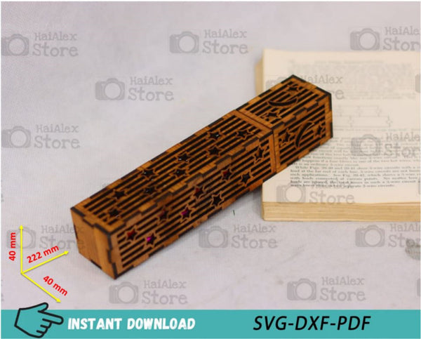 Wooden Pencil Case MDF 3mm Laser Cut Files