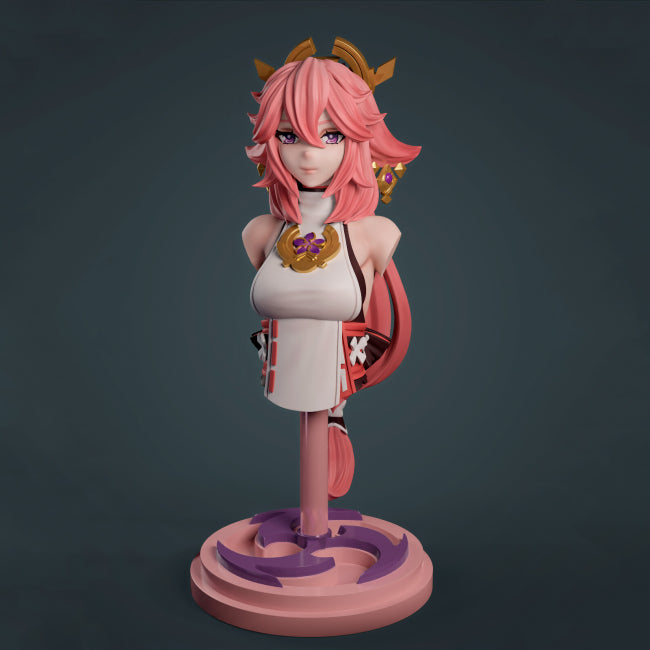 Yae Miko Bust 3D Model STL Ready to Print