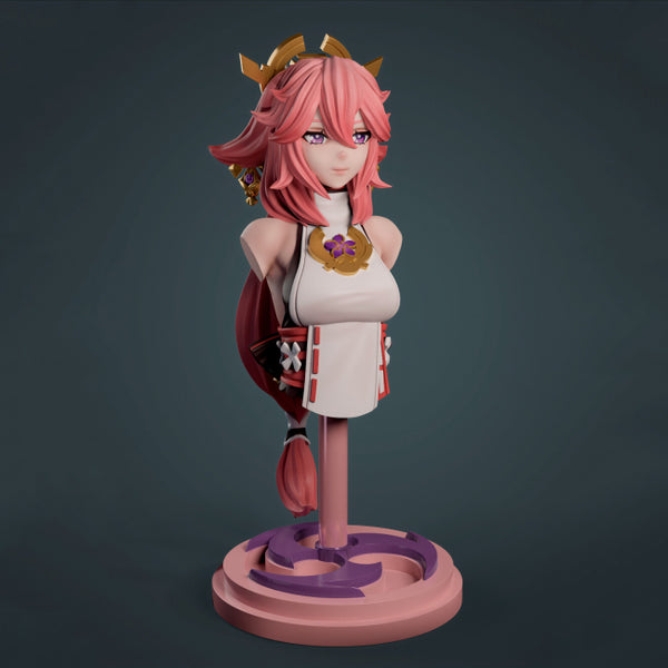 Yae Miko Bust 3D Model STL Ready to Print