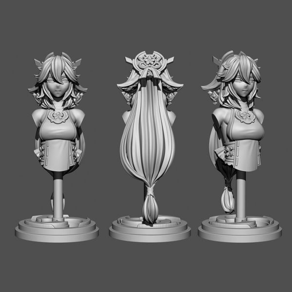 Yae Miko Bust 3D Model STL Ready to Print