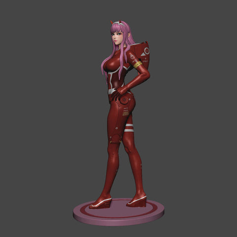 Zero Two Figure 3D Model Ready to Print