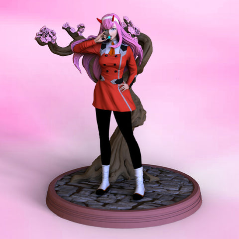 Zero Two from Darling In The Franxx 3D Model Ready to Print