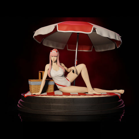 Zero Two on Beach 3D Model Ready to Print
