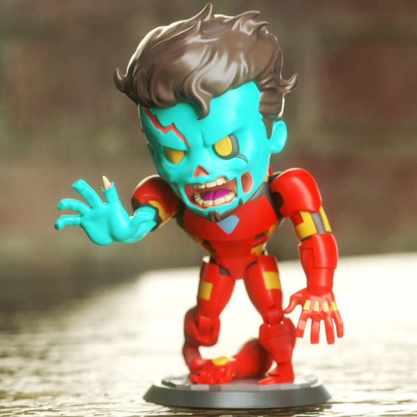 Zombie Iron Man Chibi 3D Model Ready to Print