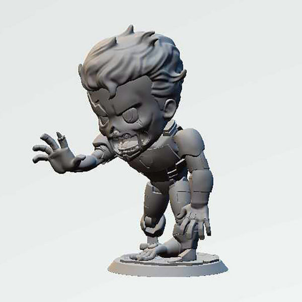 Zombie Iron Man Chibi 3D Model Ready to Print