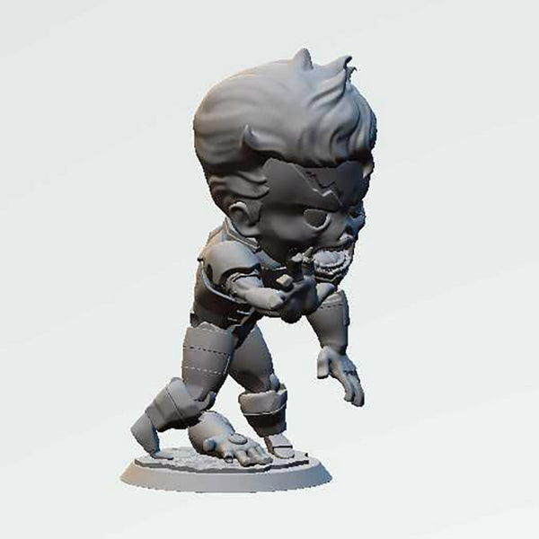 Zombie Iron Man Chibi 3D Model Ready to Print