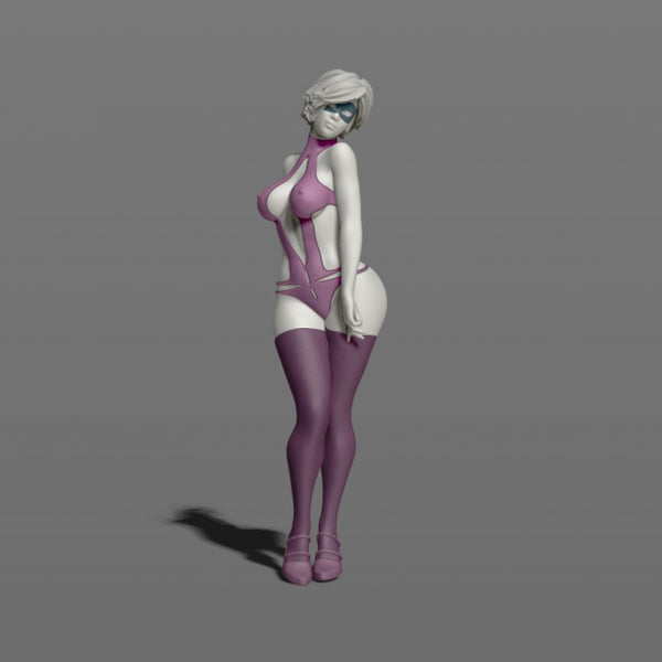 Pretty girl posing 3D model Ready Print P3