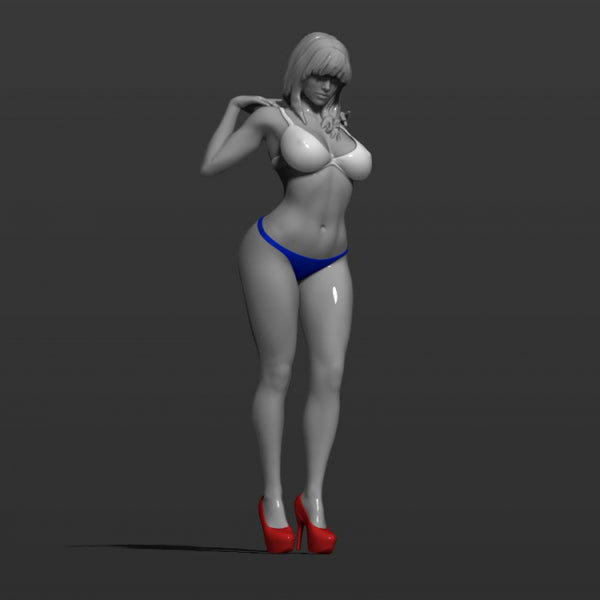 Pretty girl posing 3D model Ready Print P4