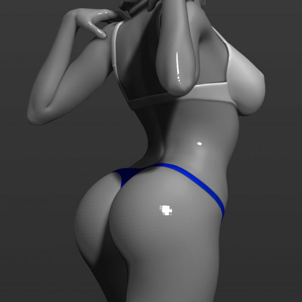 Pretty girl posing 3D model Ready Print P4