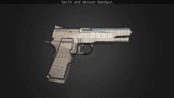 Here is my Smith and Wesson gun model. I modeled, textured and rigged this gun in Blender