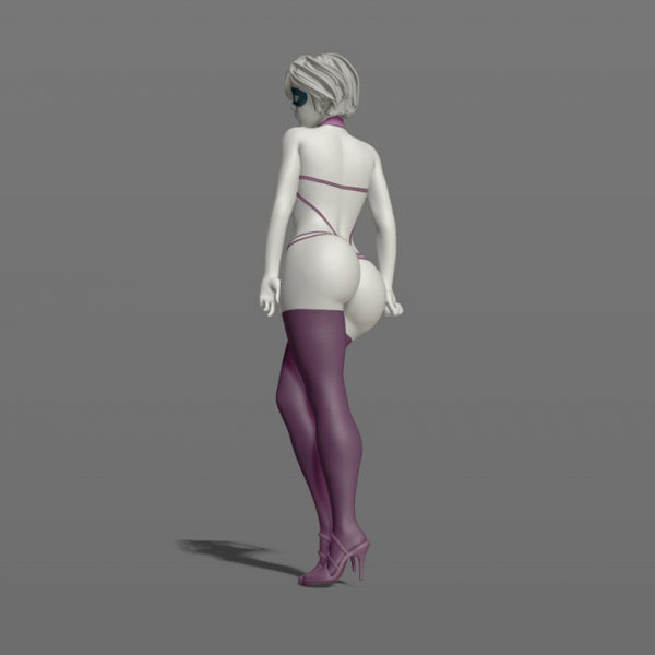 Pretty girl posing 3D model Ready Print P3