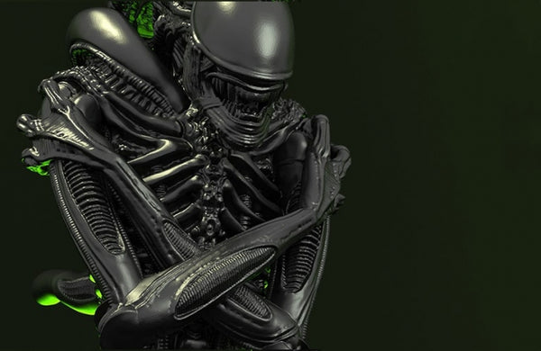 Alien Xenomorph Bust 3D Printing Model STL for 3D Print CNC router Carved Engraving