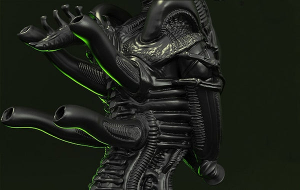 Alien Xenomorph Bust 3D Printing Model STL for 3D Print CNC router Carved Engraving