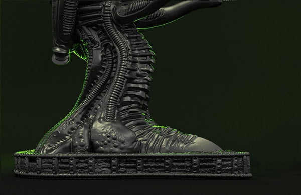 Alien Xenomorph Bust 3D Printing Model STL for 3D Print CNC router Carved Engraving