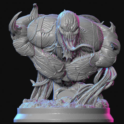 Busts of heroes and monsters - Reaper from Overwatch Devil skin sculpt,  BUSTH_0760. 3D stl model for CNC