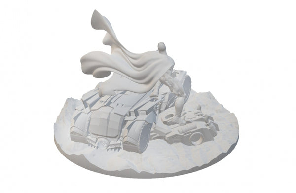 Batman and Batmobile diorama 3D model STL for 3D Print