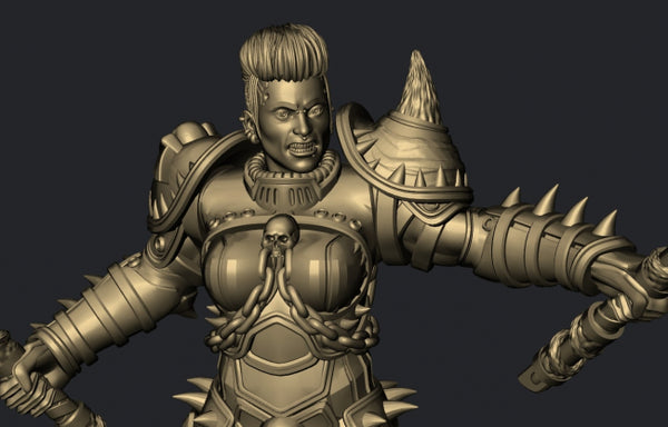 Berserker warrior Statue 3D model STL for 3D Printing