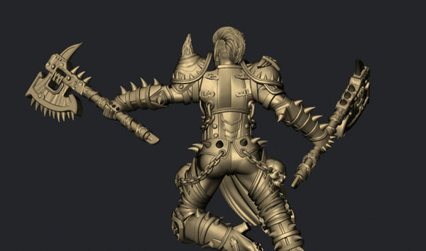 Berserker warrior Statue 3D model STL for 3D Printing