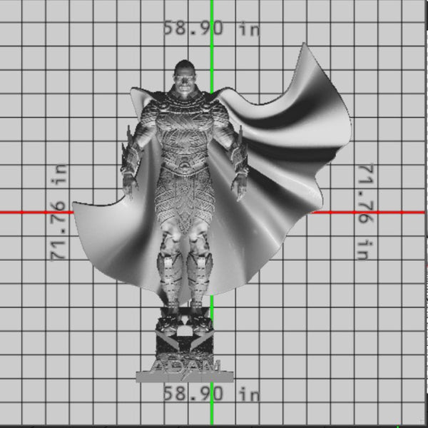 Black Adam Solid 3D Model Ready to Print STL