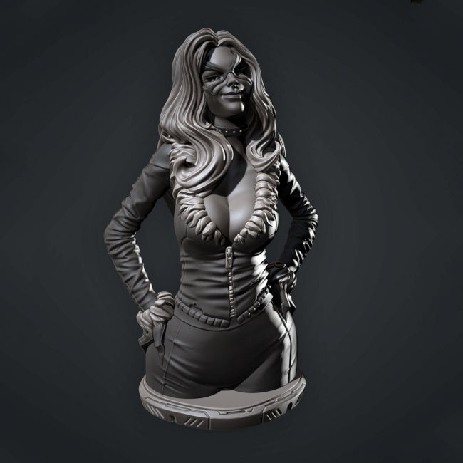 Black Cat Bust 3D print model