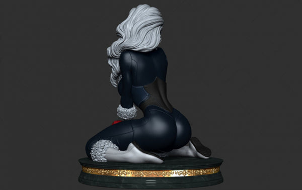 Black Cat Female Marvel Hero 3D Printing Model STL for 3D Print