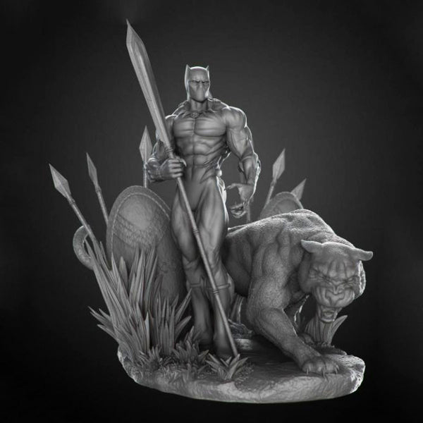 Black Panther Statue 3D print model