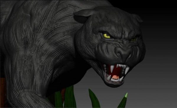 Black Panther Statue 3D print model
