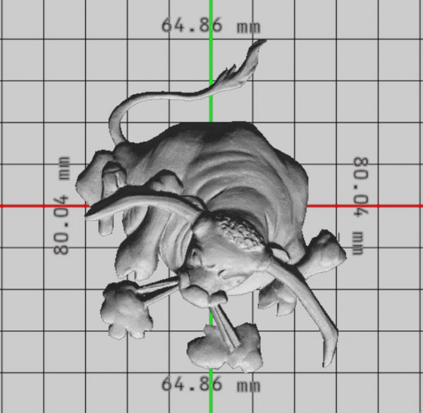 Buffalo 3D model relief for cnc router carved Artcam