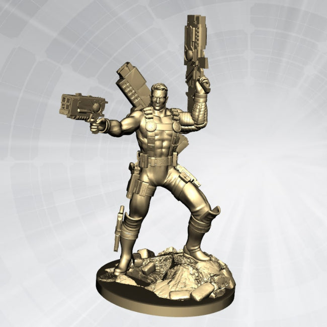 Cable Marvel Statue 3D Model Ready to Print