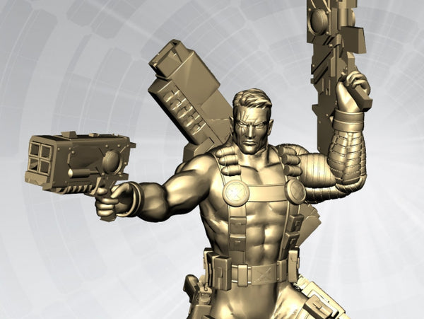 Cable Marvel Statue 3D Model Ready to Print