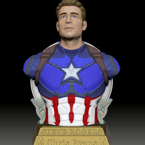 Captain America Bust 3D Printing Model STL