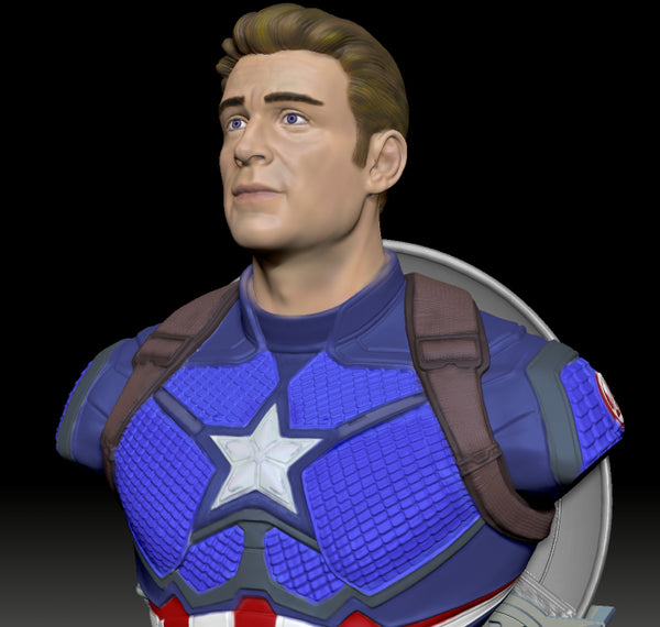 Captain America Bust 3D Printing Model STL