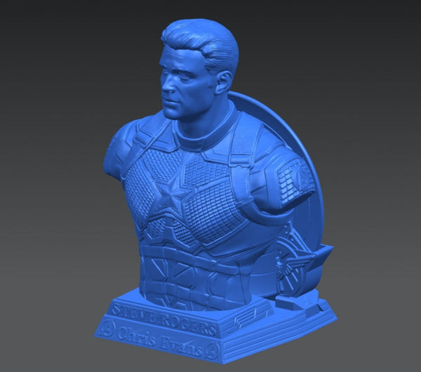 Captain America Bust 3D Printing Model STL