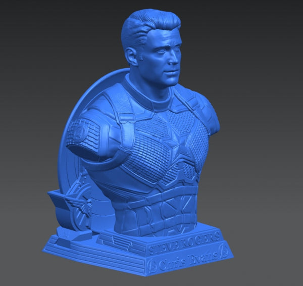 Captain America Bust 3D Printing Model STL