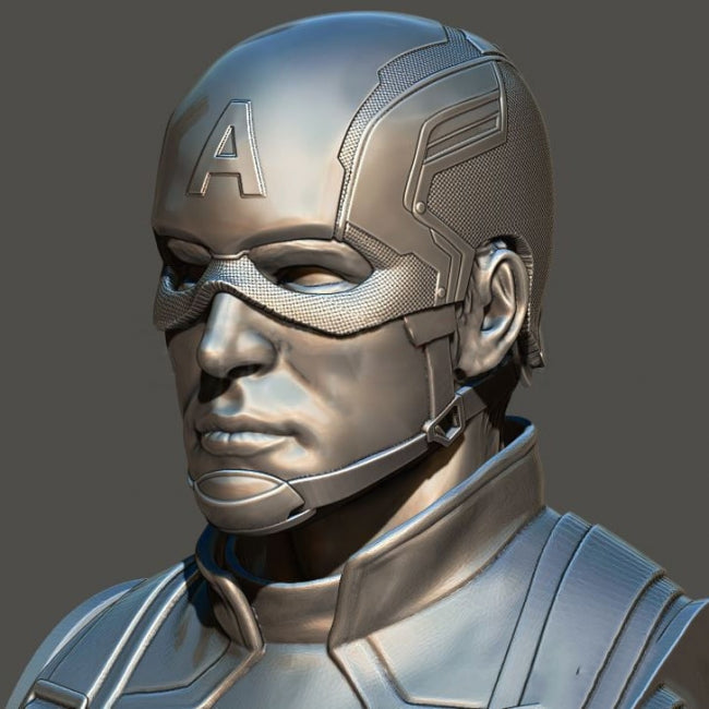 Captain America Marvel Bust 3D print model – 3DModel Pro