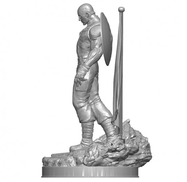 Captain America Statue 3D model STL for 3D Printing